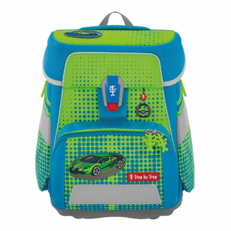 SPACE NEON Schulranzen-Set Race Car Chuck, 5-teilig