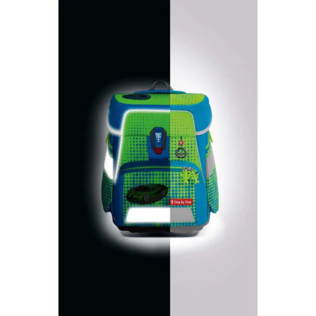 SPACE NEON Schulranzen-Set Race Car Chuck, 5-teilig
