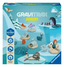 Ravensburger GraviTrax Junior Extension Ice - Erweiterbare Kugelbahn für Kinder, Murmelbahn überwieg