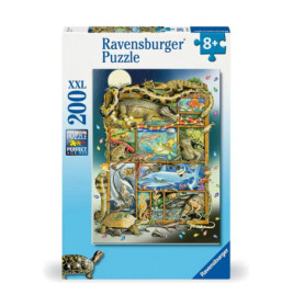Ravensburger Kinderpuzzle - 12000866 Reptilien im Regal - 200 Teile XXL Puzzle für Kinder ab 8 Jahre