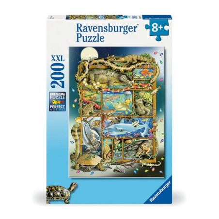 Ravensburger Puzzle mit 200 Teilen, Ozeantiere-Motiv, für Kinder ab 8 Jahren, zeigt Meerestiere und Meeresleben.