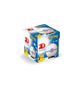 Pokémon 3D-Puzzlebox mit Pokéball-Design und Pikachu, geeignet für Kinder und Erwachsene von 6 bis 99 Jahren.