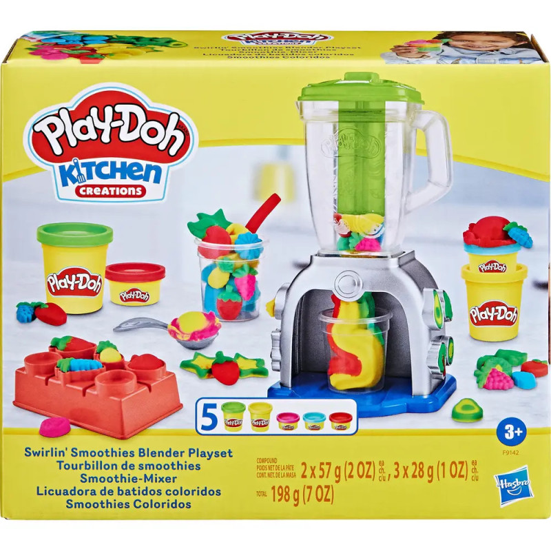 Play-Doh Kitchen Creations Smoothie-Set mit bunter Knete und geformten Figuren in ansprechender Verpackung.