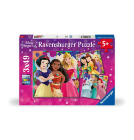 Ravensburger Puzzlebox mit Disney Prinzessinnen, ab 5 Jahren, enthält drei 49-teilige Puzzles mit Prinzessinnenmotiven.