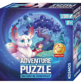 Adventure Puzzle mit Fantasietier und leuchtendem Baum, 200 Teile, ab 8 Jahren, von Kosmos.