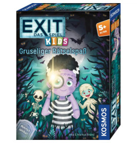 Vorderseite der EXIT Das Spiel Kids Box mit gezeichneten Skeletten und Pirat in nächtlicher Gruselszene.