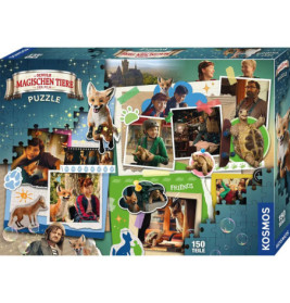 Puzzle mit Motiven aus der Schule der magischen Tiere: Kinder, Tiere und Magie-Elemente, 150 Teile.