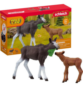 schleich® WILD LIFE 42629 Elchkuh mit Kalb