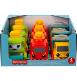 Fisher-Price Spielzeugfahrzeuge zum Schieben mit feinmotorische Aktivitäten für Babys, Stile können abweichen