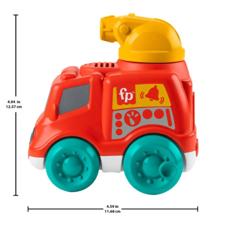 Fisher-Price Spielzeugfahrzeuge zum Schieben mit feinmotorische Aktivitäten für Babys, Stile können abweichen