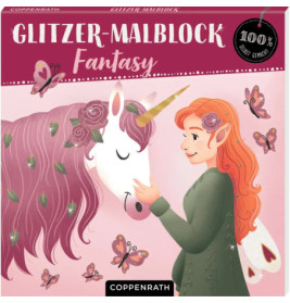 Glitzer-Malblock: Fantasy (100% selbst gemacht)