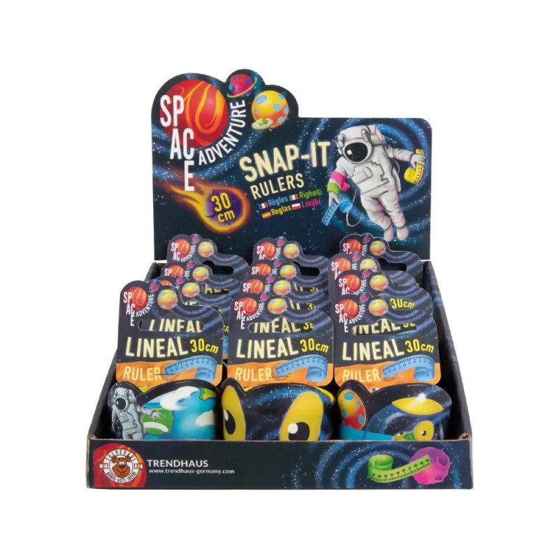 SPACE SNAP-IT LINEALE 30CM, sortiert (1Stück)