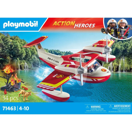 PLAYMOBIL 71463 Feuerwehrflugzeug mit Löschfunktion