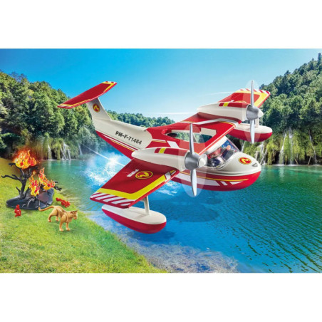 PLAYMOBIL 71463 Feuerwehrflugzeug mit Löschfunktion