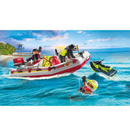 PLAYMOBIL 71464 Feuerwehrboot mit Aqua Scooter