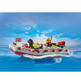 PLAYMOBIL 71464 Feuerwehrboot mit Aqua Scooter