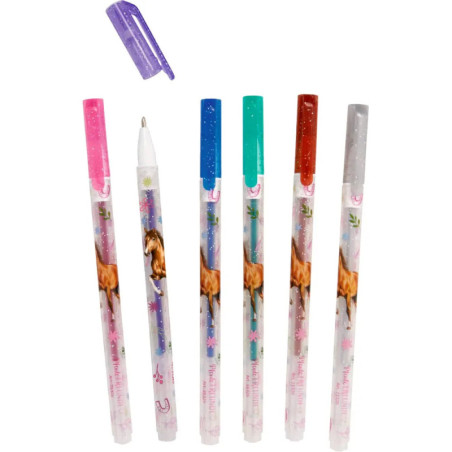 Glitzer-Gelstifte (6 St.) - Pferdefreunde