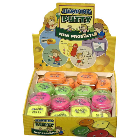 Springball-Knete Jumping Putty, farblich sortiert