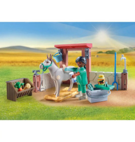 PLAYMOBIL 71471 Tierarzteinsatz bei den Eseln