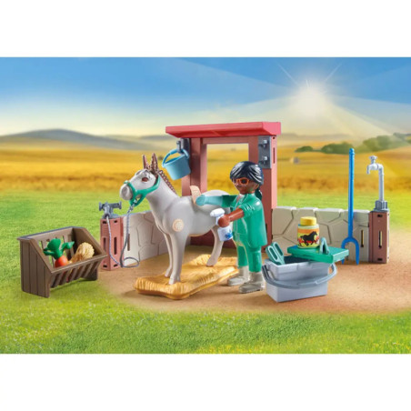 PLAYMOBIL 71471 Tierarzteinsatz bei den Eseln