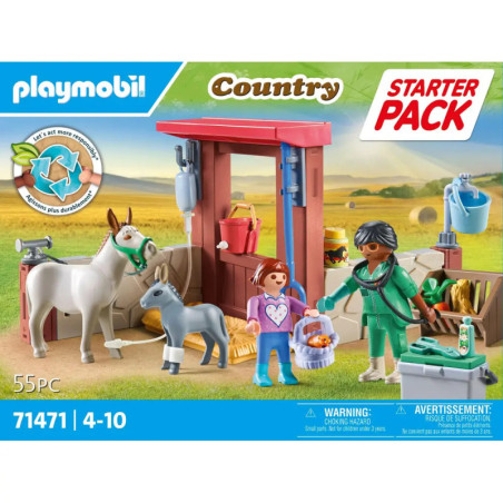PLAYMOBIL 71471 Tierarzteinsatz bei den Eseln