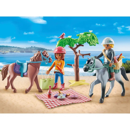 PLAYMOBIL 71470 Reitausflug an den Strand mit Amelia und Ben