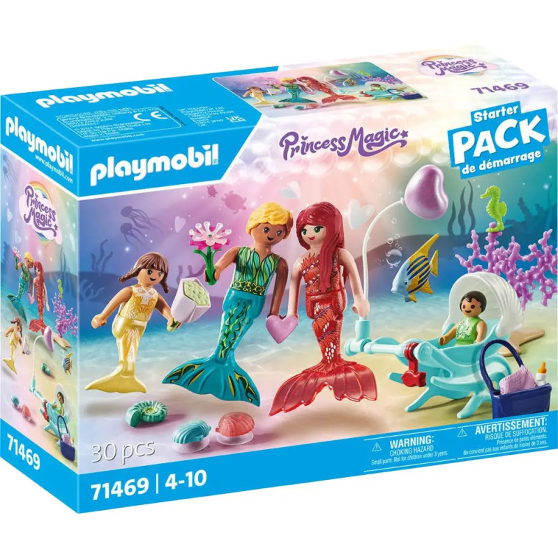 Playmobil Princess Magic Meerjungfrauen-Set mit Figuren, Meerpflanzen und Unterwasser-Zubehör in der Verpackung. Playmobil Princess Magic Meerjungfrauen-Set mit Figuren, Meerpflanzen und Unterwasser-Zubehör in der Verpackung.