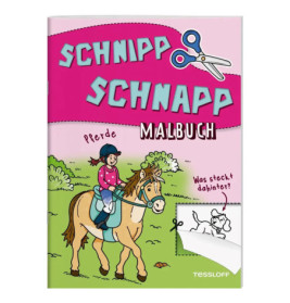 Schnipp Schnapp Malbuch. Pferde. Was steckt dahinter?