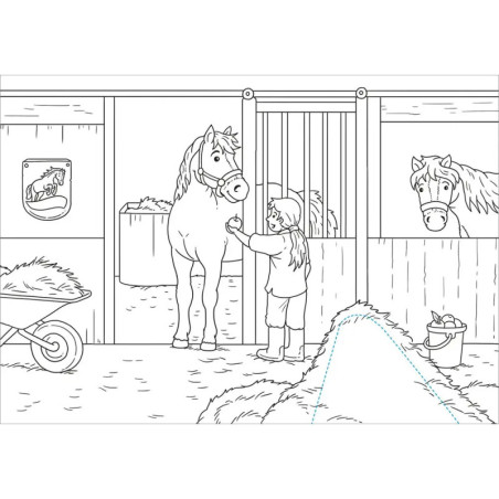 Schnipp Schnapp Malbuch. Pferde. Was steckt dahinter?