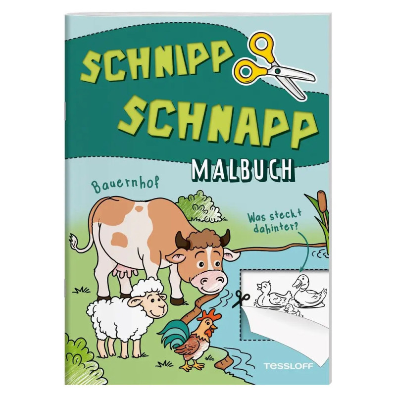 Schnipp Schnapp Malbuch. Bauernhof. Was steckt dahinter?
