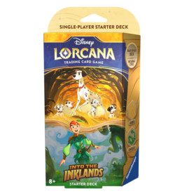 Disney Lorcana Starterdeck mit den 101 Dalmatinern und einer rothaarigen Figur auf der Verpackung.