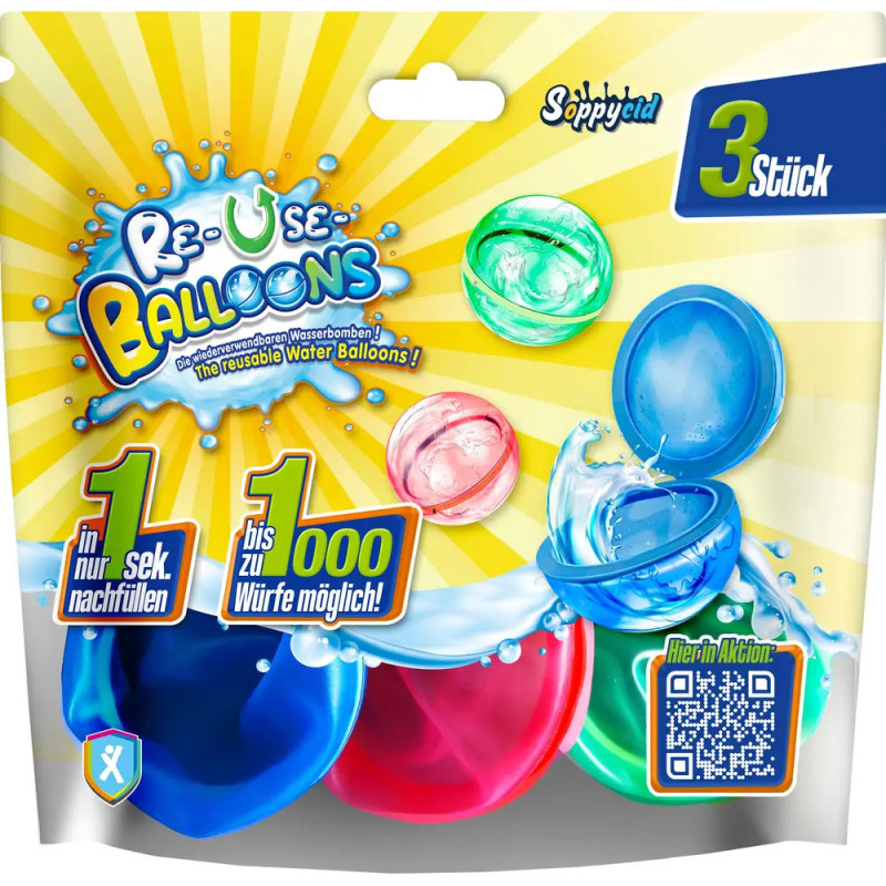 XTREM TOYS & SPORTS Re-Use-Balloons, 3er Set
