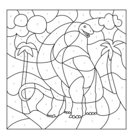 Malen nach Zahlen - T-Rex World