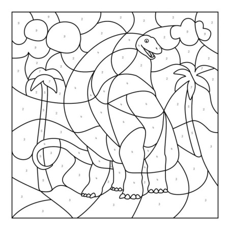 Malen nach Zahlen - T-Rex World