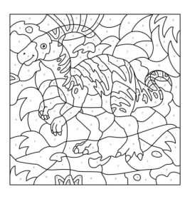 Malen nach Zahlen - T-Rex World