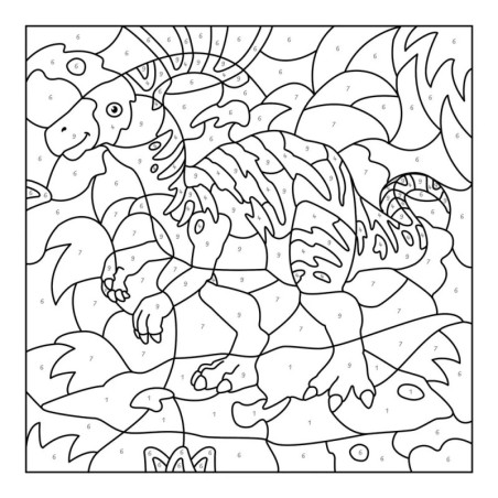 Malen nach Zahlen - T-Rex World