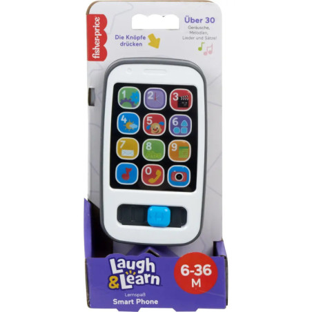 Fisher-Price Lernspaß Smartphone Musiklernspielzeug für Babys, grau, deutsche Version