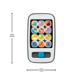 Fisher-Price Lernspaß Smartphone Musiklernspielzeug für Babys, grau, deutsche Version