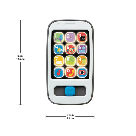 Fisher-Price Lernspaß Smartphone Musiklernspielzeug für Babys, grau, deutsche Version