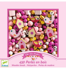 Schmuck basteln: Wooden beads, bird