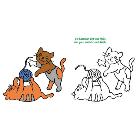 Das dicke Kindergarten-Malbuch: Tierkinder