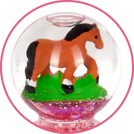 Glitzerkugel-Stift - Pferdefre unde