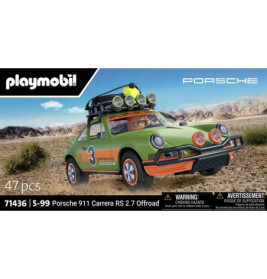 Playmobil Porsche 911 Carrera RS 2.7 Offroad-Set, 47 Teile, für Kinder ab 5 Jahren, dargestellt in der Wüste.