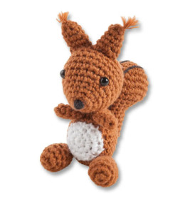 Folia - Mini-Häkelset Eichhörnchen 7 - 9 cm