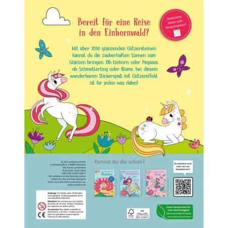 Mein Diamant-Stickerheft – Einhörner