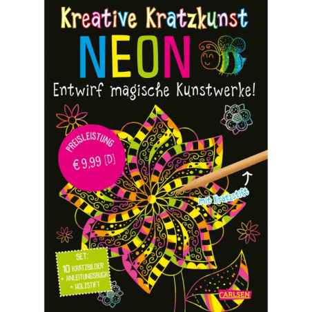 Kratzbilder für Kinder: Kreative Kratzkunst: Neon