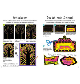 Kratzbilder für Kinder: Kreative Kratzkunst: Neon