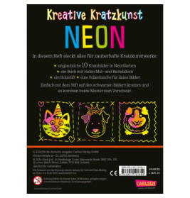 Kratzbilder für Kinder: Kreative Kratzkunst: Neon