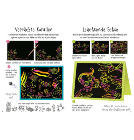 Kratzbilder für Kinder: Kreative Kratzkunst: Neon