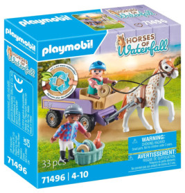 Playmobil Horses of Waterfall-Set mit Pferd, Kutsche, zwei Figuren und 33 Teilen für Kinder von 4-10 Jahren.